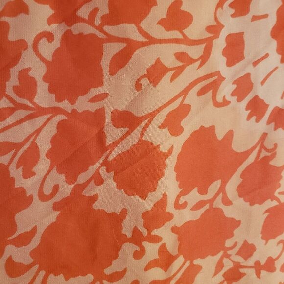 Women’s Boutique 2-Piece Sheer Overlay Top – Orange Tank + Printed Sheer Shirt - Picture 6 of 7